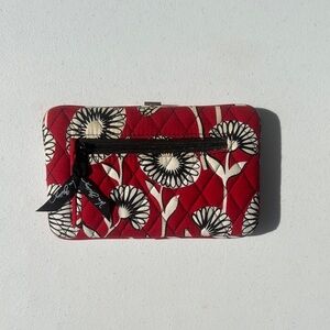 Red Floral Women's Clutch